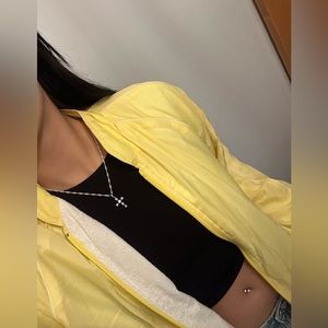 yellow windbreaker